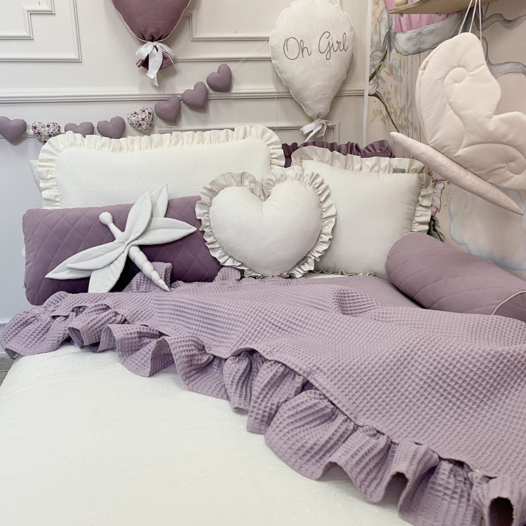 narzuta wafelkowa do łóżeczka dziecka