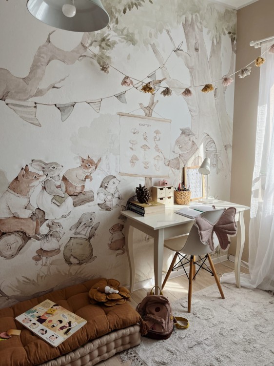 Tapeta do pokoju dziecka Tapeta Szkoła Leśna