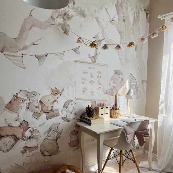 Tapeta do pokoju dziecka Tapeta Szkoła Leśna