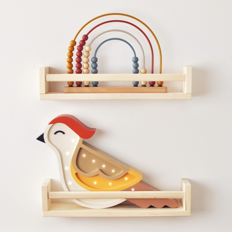 Ręcznie wykonana lampka nocna dla dzieci – ptak jemiołuszka