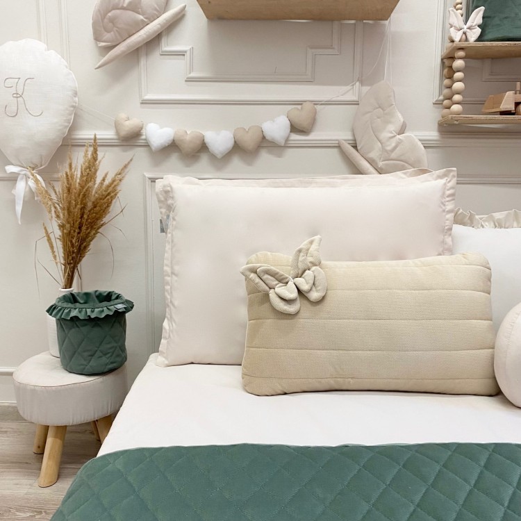 Pikowana narzuta Velvet Butelkowa Zieleń