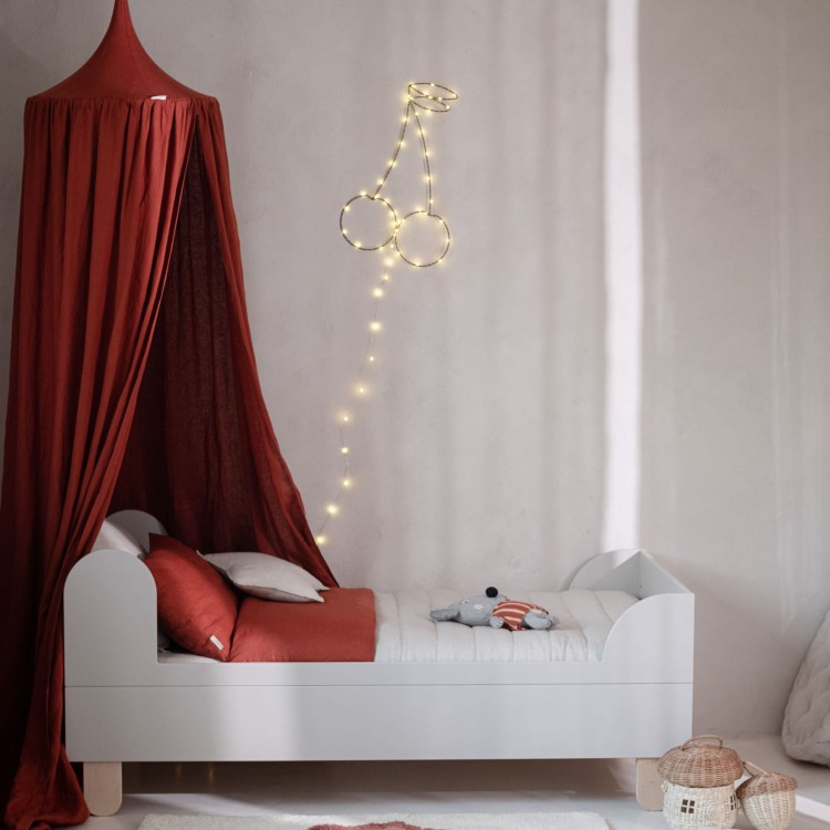 Drewniane łóżko dla dzieci 80 x 200 cm Basic kaszmir