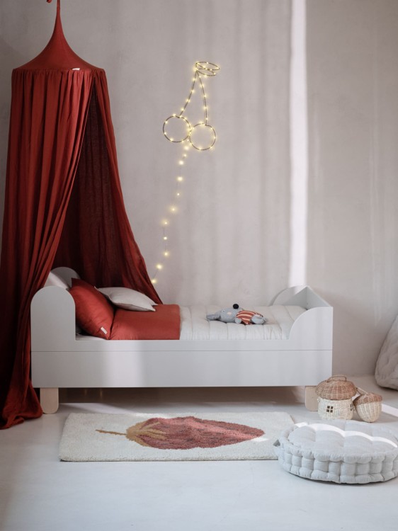 Drewniane łóżko dla dzieci 80 x 200 cm Basic kaszmir