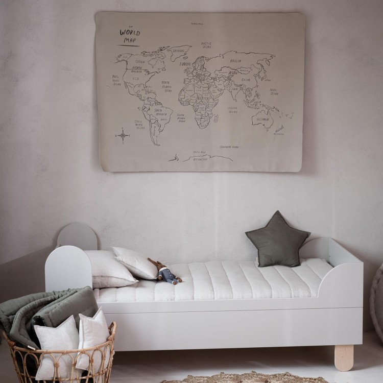 Drewniane łóżko dla dzieci 80 x 200 cm Basic kaszmir