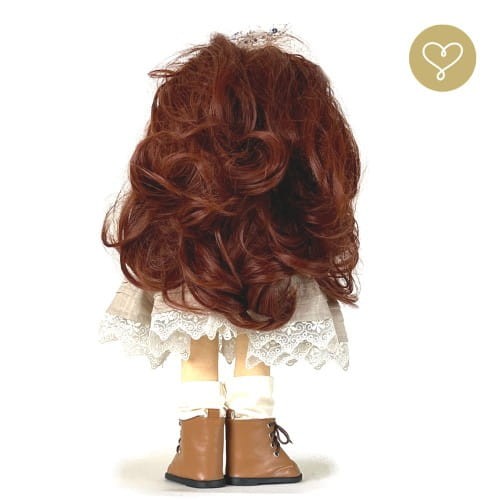 Lalka Dezi w różowej sukience – handmade lalka dla dziewczynki