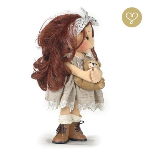 Lalka materiałowa z ruchomym szkieletem – Lullu Dolls Dezi