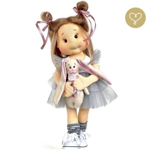 Ręcznie szyta lalka z ruchomym szkieletem – Vicky Lou