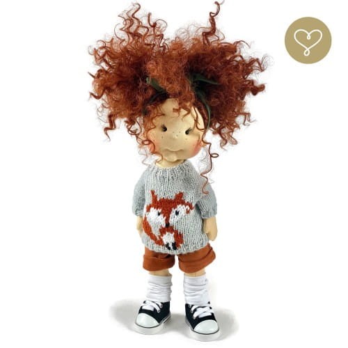 Ręcznie robiona lalka Roxy w ubranku – Lullu Dolls