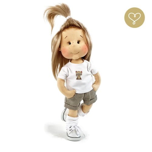 Lalka kolekcjonerska Coco F.A.B. – w pełni ruchoma lalka handmade