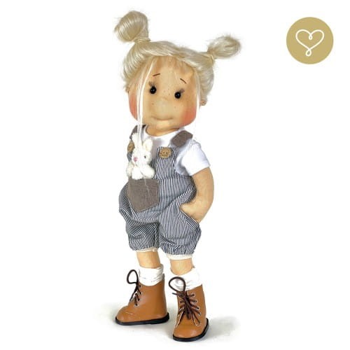 Lalka Janka z naturalnymi włosami alpaki