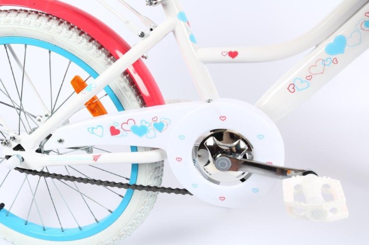 Rower dla dziecka BMX Lilly 20" biało-koralowy - PREZENT NA KOMUNIĘ