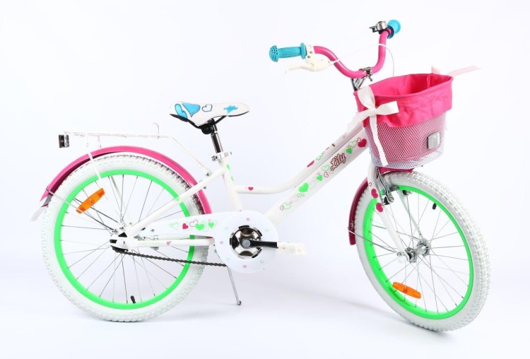 Rower dla dziecka BMX Lilly 20" biało-różowy - PREZENT NA KOMUNIĘ