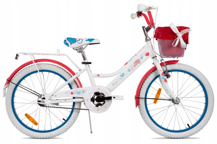 Rower dla dziecka BMX Lilly 20" biało-koralowy - PREZENT NA KOMUNIĘ