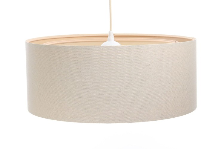 Podwójna lampka wisząca w stylu Boho – kremowo-beżowa