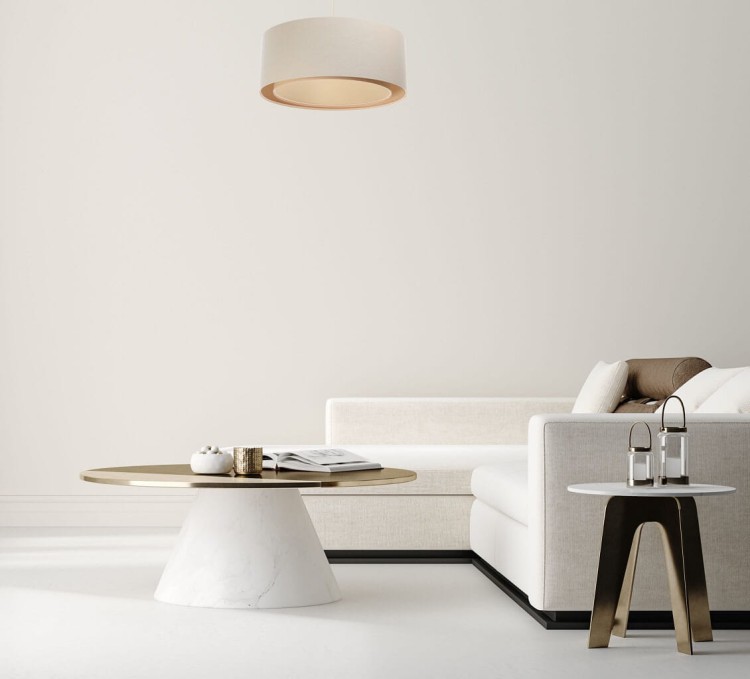 Podwójna lampka wisząca w stylu Boho – kremowo-beżowa