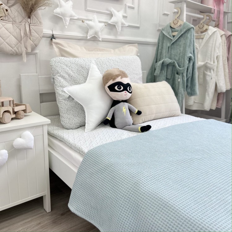 narzuta wafelkowa eukaliptus do łóżeczka