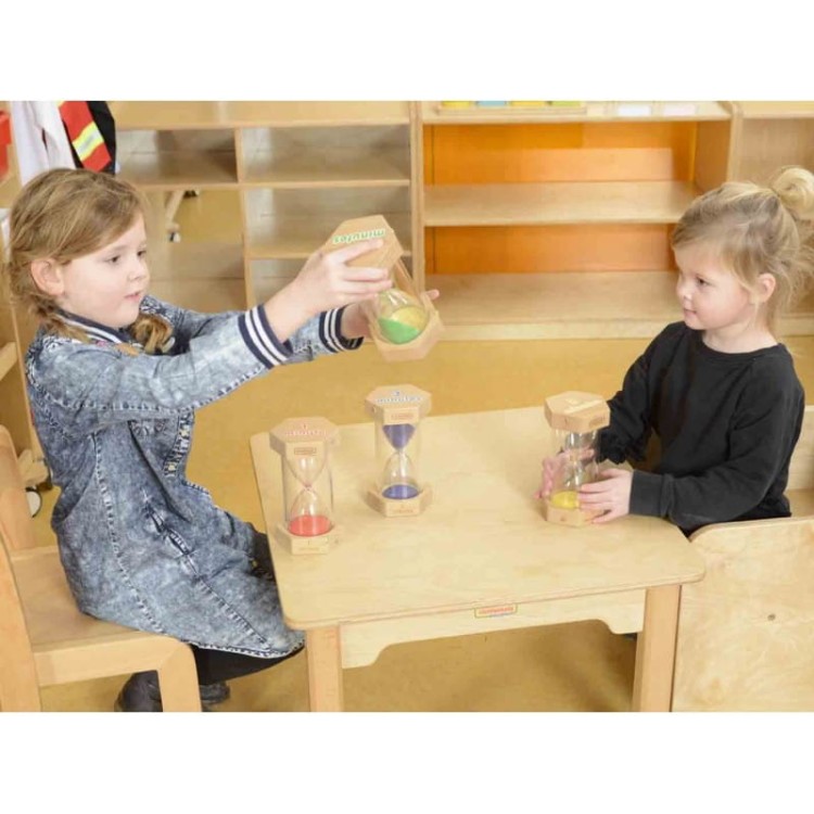 zestaw kolorowych klepsydr edukacyjnych Masterkidz dla dzieci