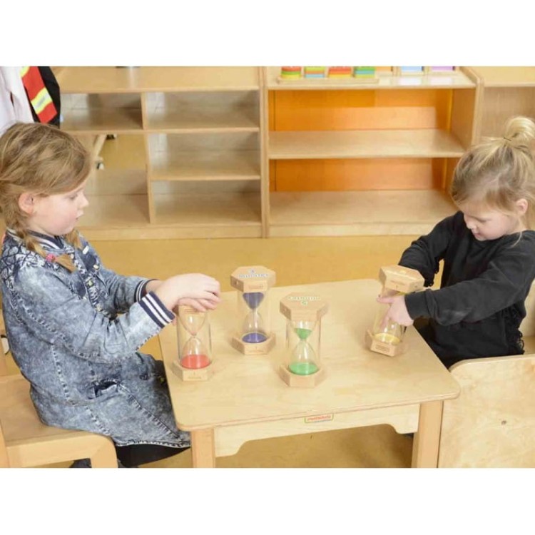 zestaw kolorowych klepsydr edukacyjnych Masterkidz dla dzieci