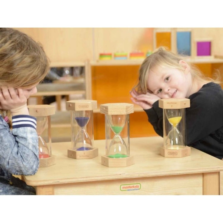 zestaw kolorowych klepsydr edukacyjnych Masterkidz dla dzieci