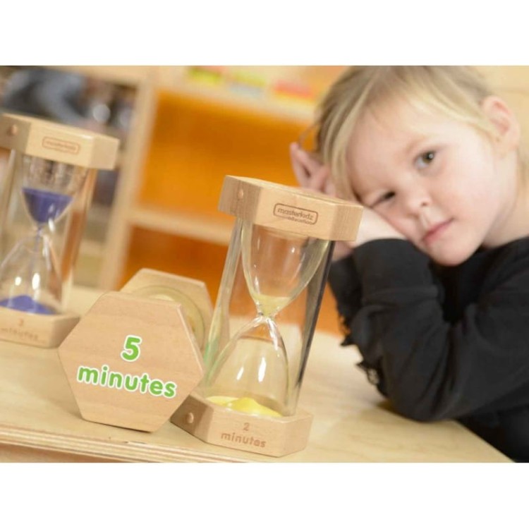 zestaw kolorowych klepsydr edukacyjnych Masterkidz dla dzieci