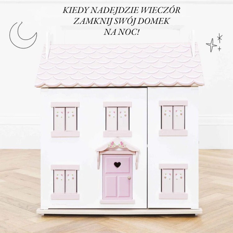 Drewniany domek dla lalek Sophie Le Toy Van – widok z przodu