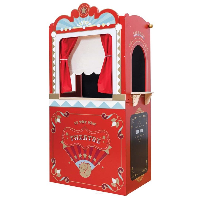 Drewniany teatr lalek i kukiełek w stylu retro Le Toy Van