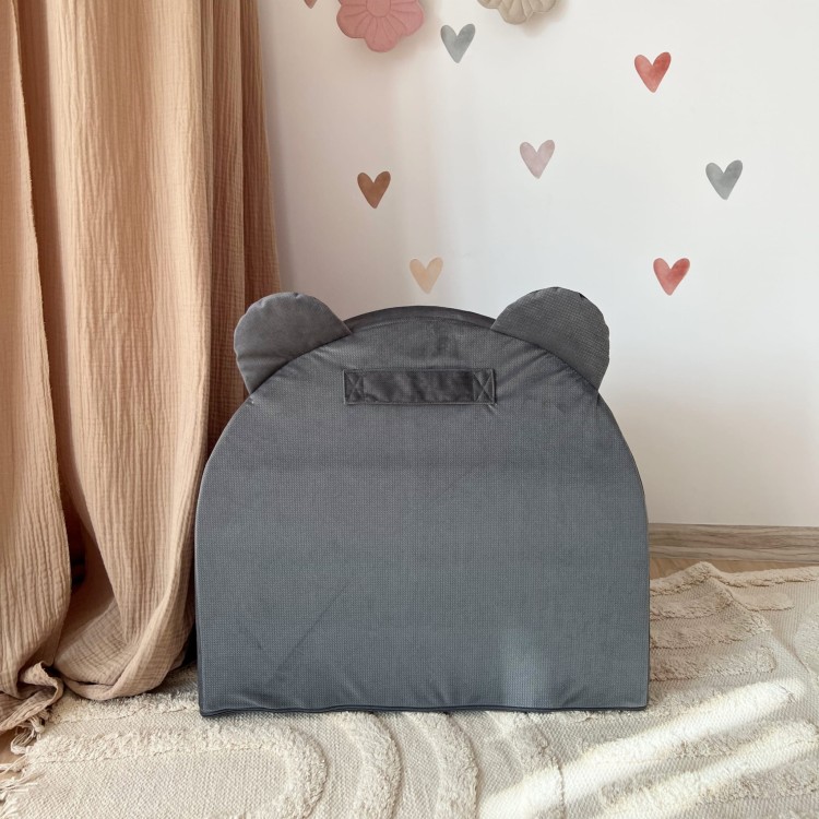 Fotel dla dziecka Velvet Grafitowy – fotelik od 9 miesięcy