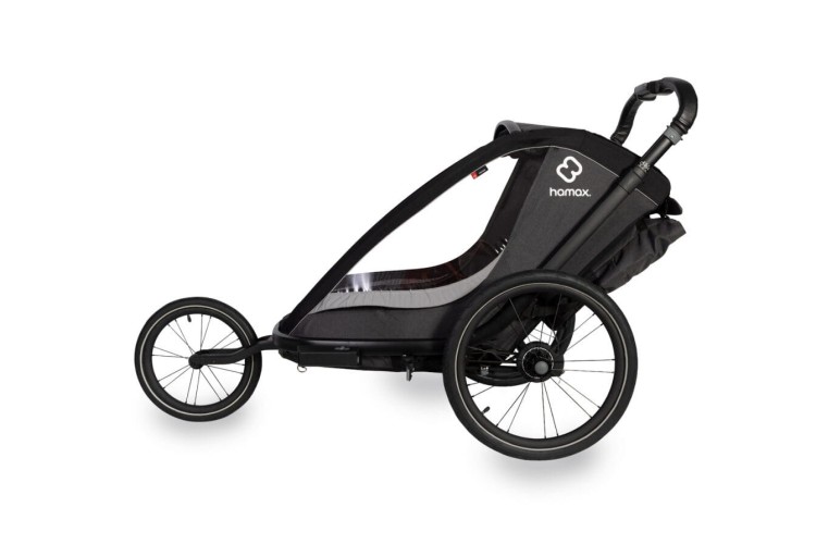 Hamax - Przyczepka rowerowa dla dzieci 3w1 COCOON, 2 osobowa - GREY/ BLACK