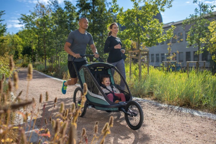 Hamax - Przyczepka rowerowa dla dziecka 3w1 COCOON ONE 1 osobowa - GREEN/BLACK