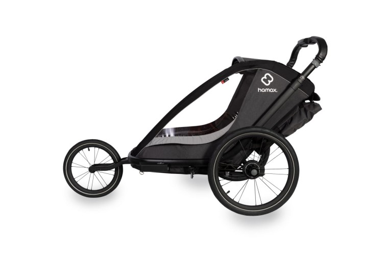 Hamax - Przyczepka rowerowa dla dziecka 3w1 COCOON ONE 1 osobowa- GREY/BLACK