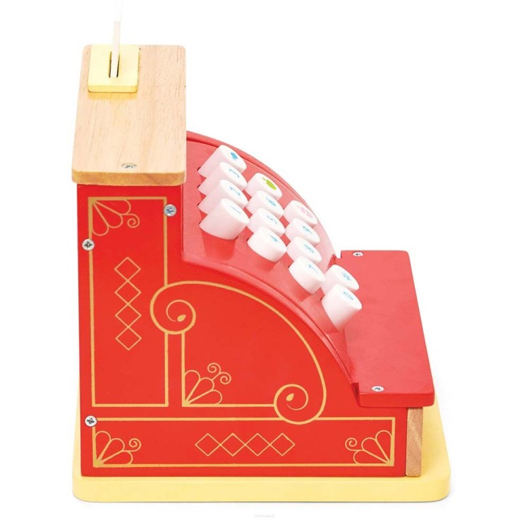 Drewniane monety i papierowe banknoty do zabawy w sklep