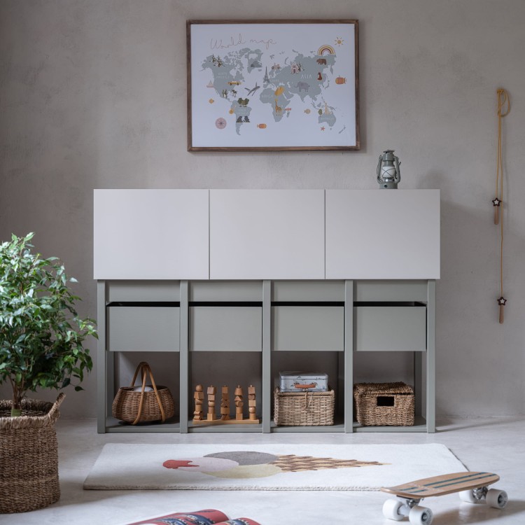 Drewniana komoda dla dziecka TWEENS Zielona