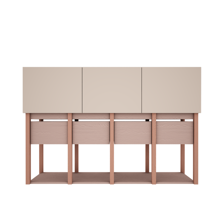 Drewniana komoda dla dziecka TWEENS Różowa