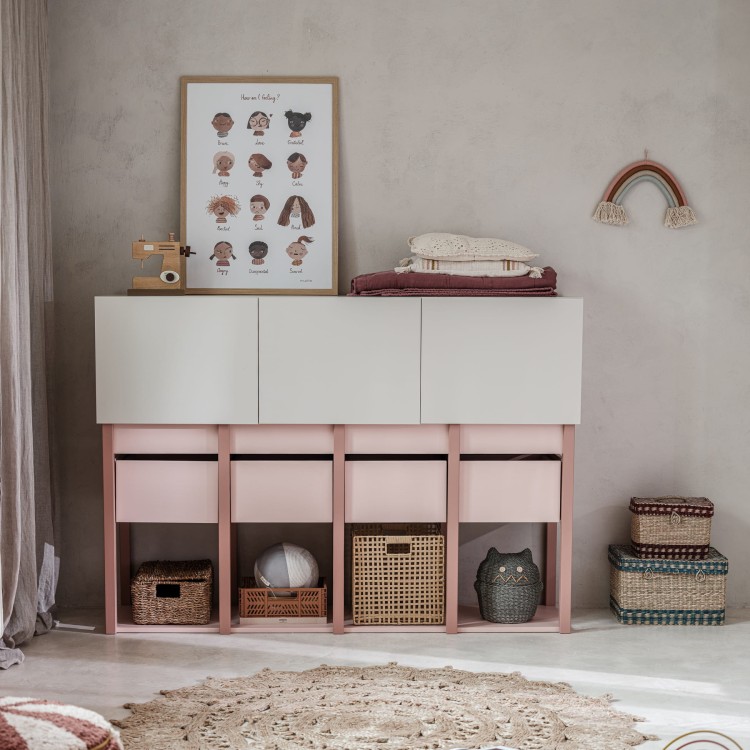 Drewniana komoda dla dziecka TWEENS Różowa