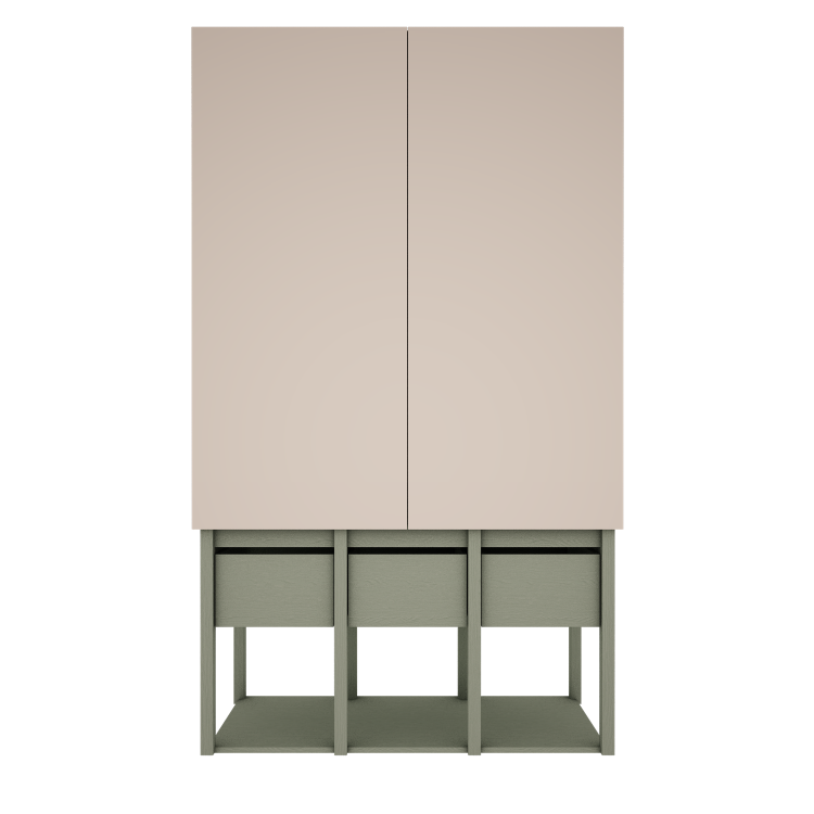 Drewniana szafa dla dziecka TWEENS zielona