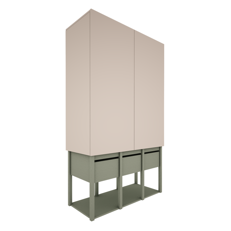 Drewniana szafa dla dziecka TWEENS zielona