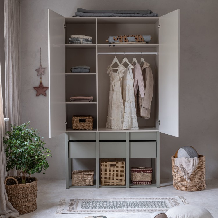 Drewniana szafa dla dziecka TWEENS Zielona