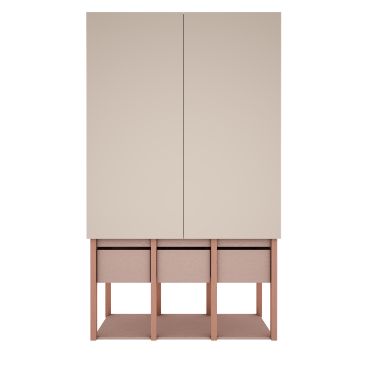 Drewniana szafa dla dziecka TWEENS zielona