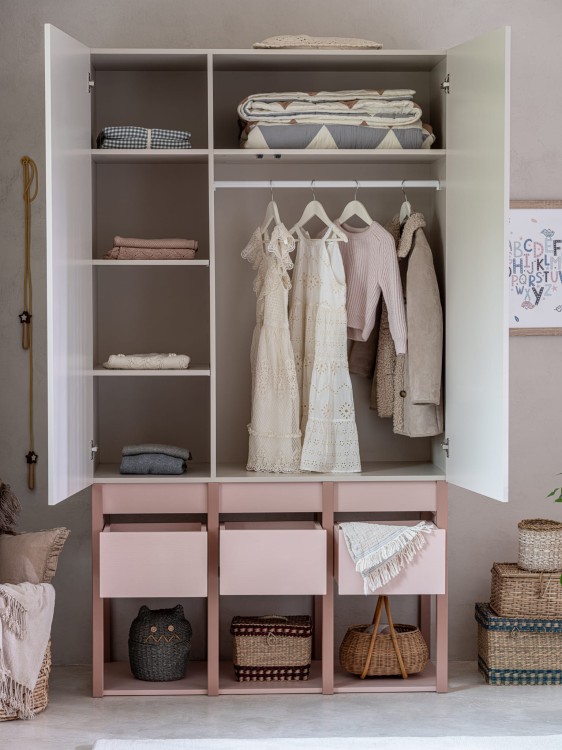 Drewniana szafa dla dziecka TWEENS różowa