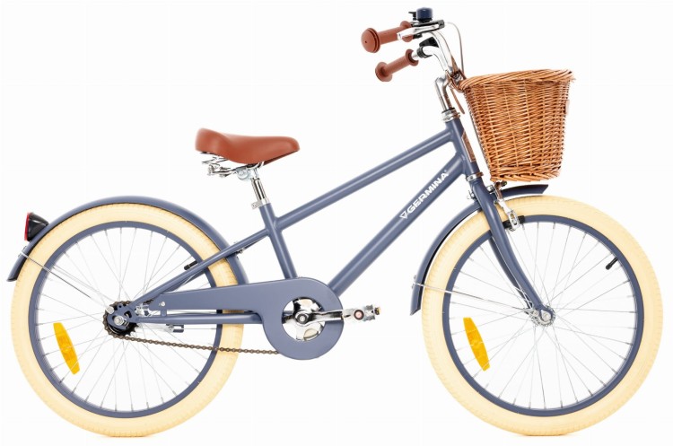 Rower dla dziecka Vintage Germina 20" cali Niebieski z Koszykiem