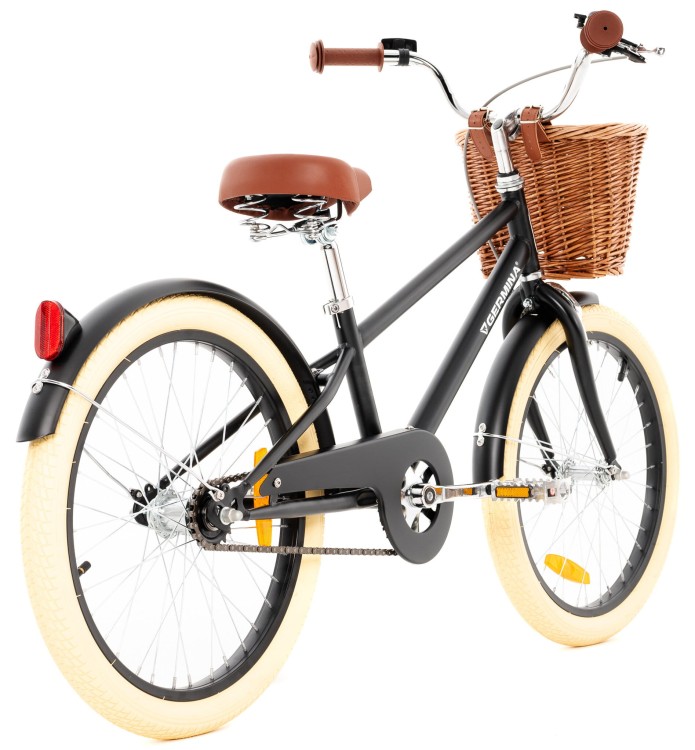 Rower dla dziecka Vintage Germina 20" cali Czarny z Koszykiem