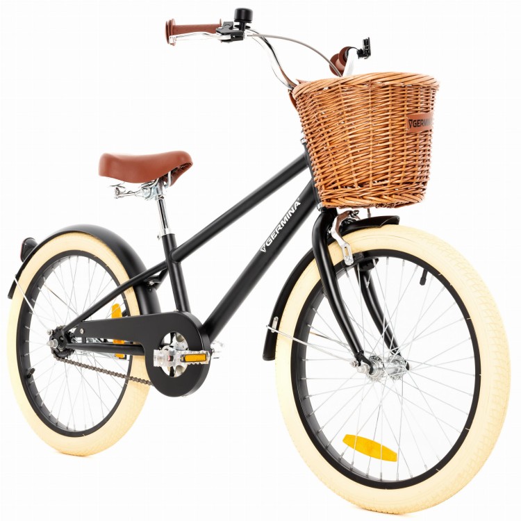 Rower dla dziecka Vintage Germina 20" cali Czarny z Koszykiem