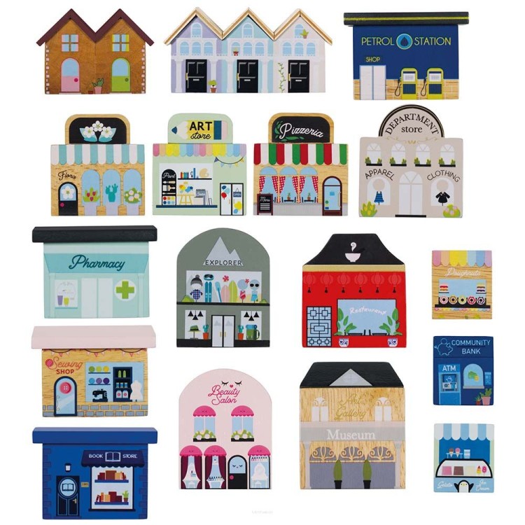 Zabawka edukacyjna rozwijająca kreatywność – kolejka drewniana Londyn