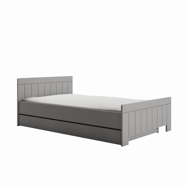 łóżko młodzieżowe szare z szufladą calmo
