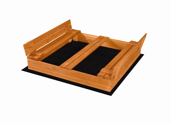 piaskownica drewniana zamykana z ławeczkami 140x140 cm FSC