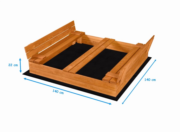 zamykana piaskownica ogrodowa dla dzieci impregnowana
