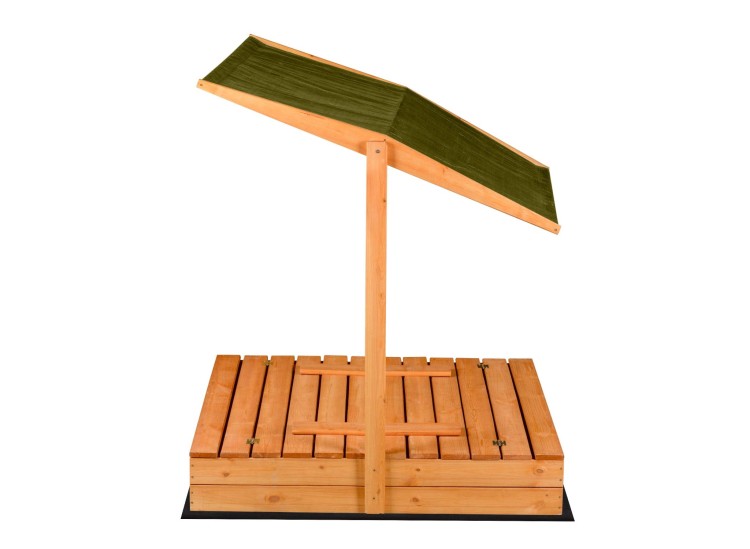 piaskownica drewniana zamykana z ławeczkami i daszkiem 120x120 cm