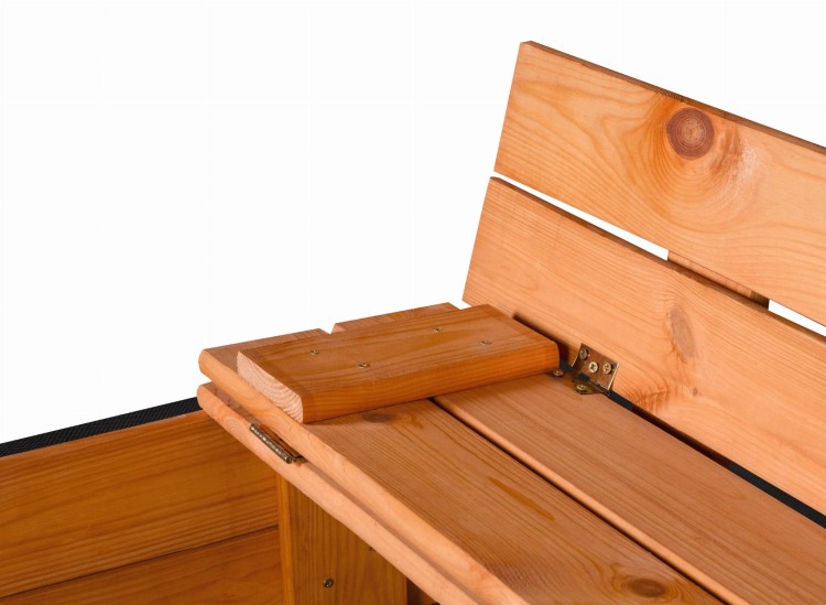 piaskownica drewniana zamykana z ławeczkami i daszkiem 120x120 cm