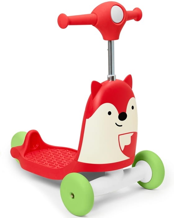 Skip Hop 3w1 Lis ZOO – hulajnoga, jeździk i pchacz dla dzieci 1-3 lat, kolorowy lis ZOO®