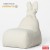 Pufa Funny Bunny Teddy Off White – miękkie siedzisko z oparciem do pokoju dziecka